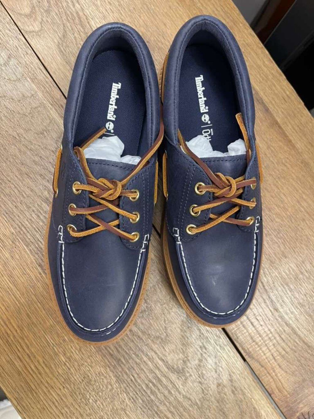 TIMBERLAND WOMEN'S STONE STREET BOAT SHOE DARK BLUE FULL GRAIN A2GVF-EP1